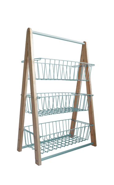 A-Frame Kids Clothes Hanger with Basket Conversion