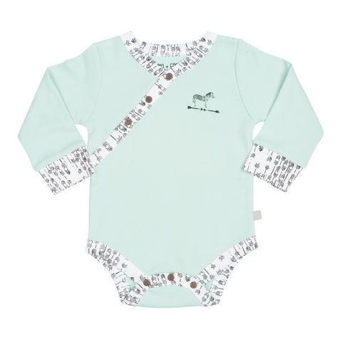 Miami Zoo Collection Long Sleeved BodySuit In Pastel Turquoise