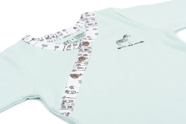 Miami Zoo Collection Footie in Pastel Turquoise