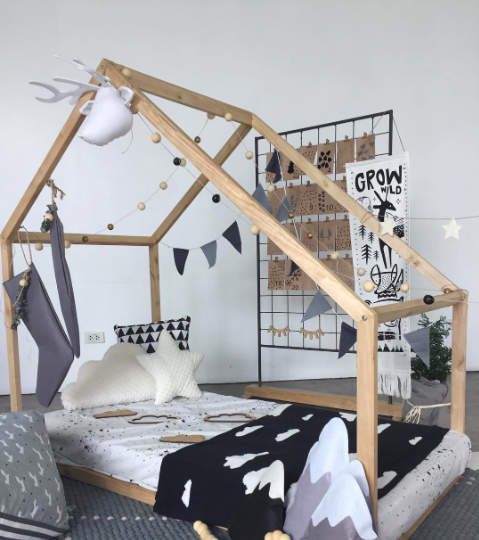 Made-to-Order Asymmetrical House Bed