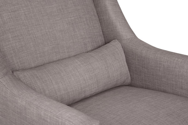 Toco Swivel Glider with Ottoman in eco-performance fabric | water repellent & stain resistant (Grey Tweed)