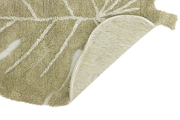 Lorena Canals Mini Monstera Olive Washable Rug