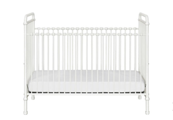 Abigail 3-in-1 convertible crib (Washed White) with toddler rail