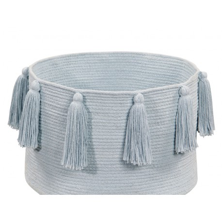 Lorena Canals Tassels Soft Blue Basket