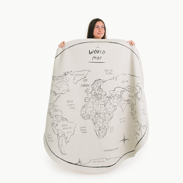 Gathre World Map Circle Leather Mat - Midi
