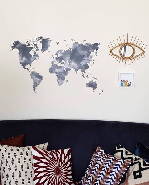Painted Watercolour World Map (Incy Exclusive)