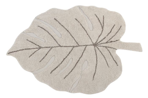 Lorena Canals Monstera Leaf in Natural Washable Rug
