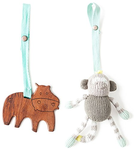 Jungle Collection 2 pc. Stroller Set - Theo Monkey & Henry Hippo