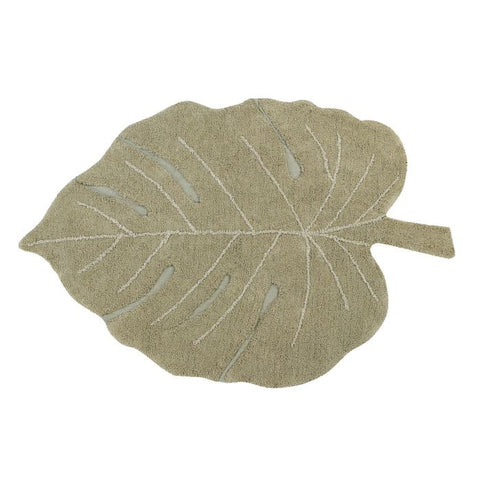 Lorena Canals Monstera Leaf in Olive Washable Rug