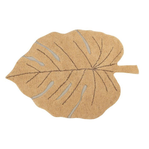 Lorena Canals Monstera Leaf in Honey Washable Rug