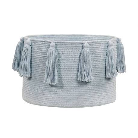 Lorena Canals Tassels Soft Blue Basket