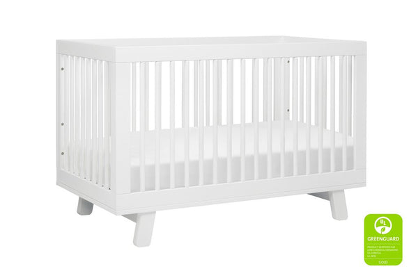 Hudson 3-in-1 Convertible Crib with Toddler Bed Conversion Kit (White)
