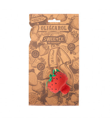 Oli & Carol Sweetie the Strawberry with Pacifier Clip